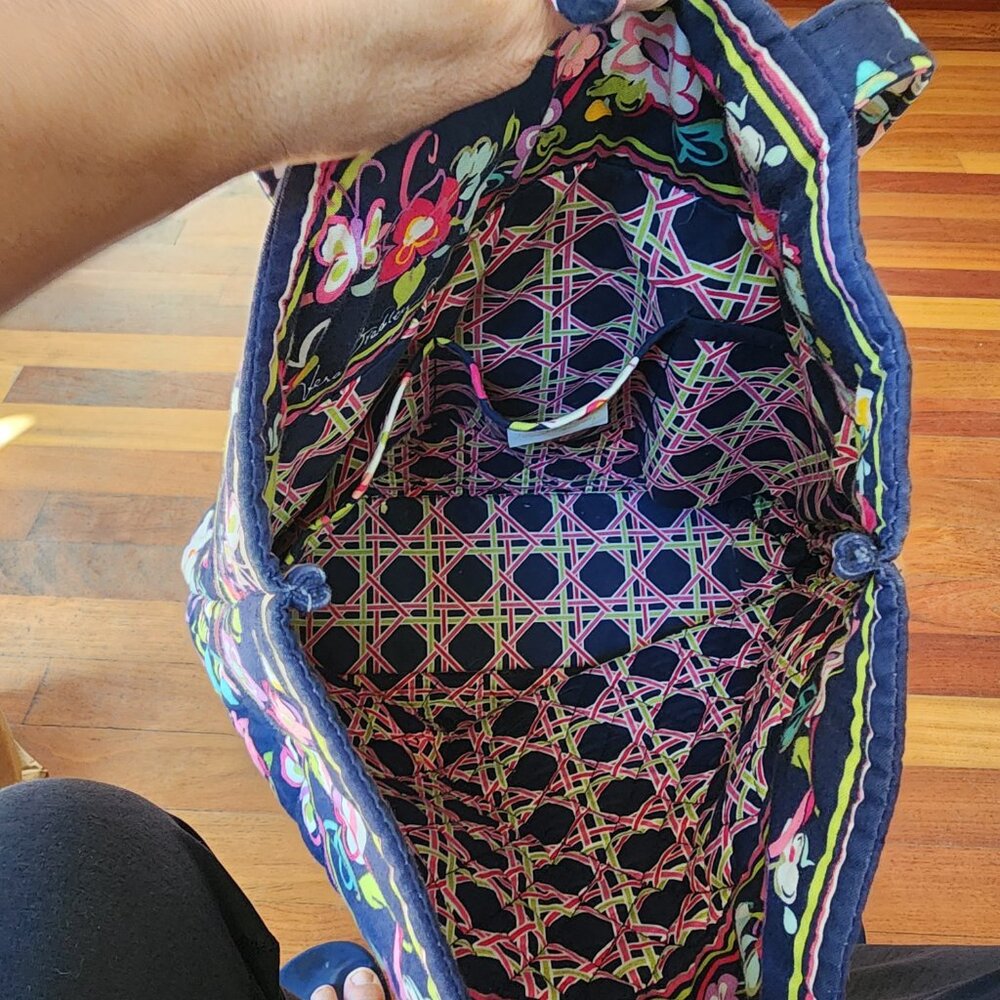 Vera Bradley Floral Ribbons Tote Bag - Picture 12 of 15